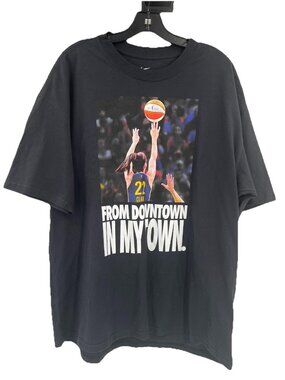 Caitlin Clark WNBA Indiana Fever Nike Loose Fit Unisex T-Shirt Size Large Black